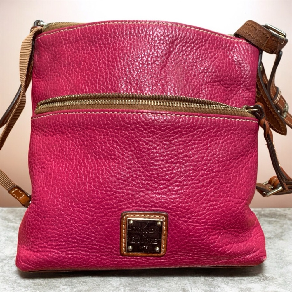 Dooney and Bourke Fuchsia Leather Crossbody Bag